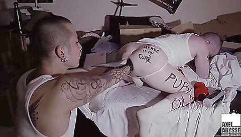 Mature lesbian enjoys dildo fucking